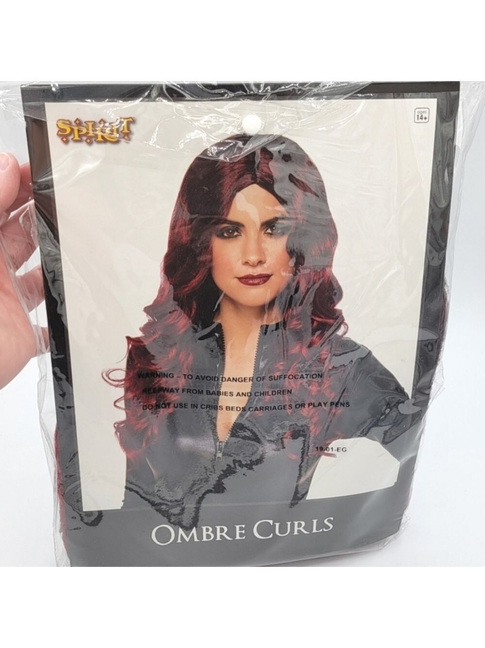 Red Ombre Curls Wig NEW #2602